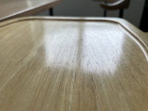 ウレタン塗装のキッズチェアテーブル